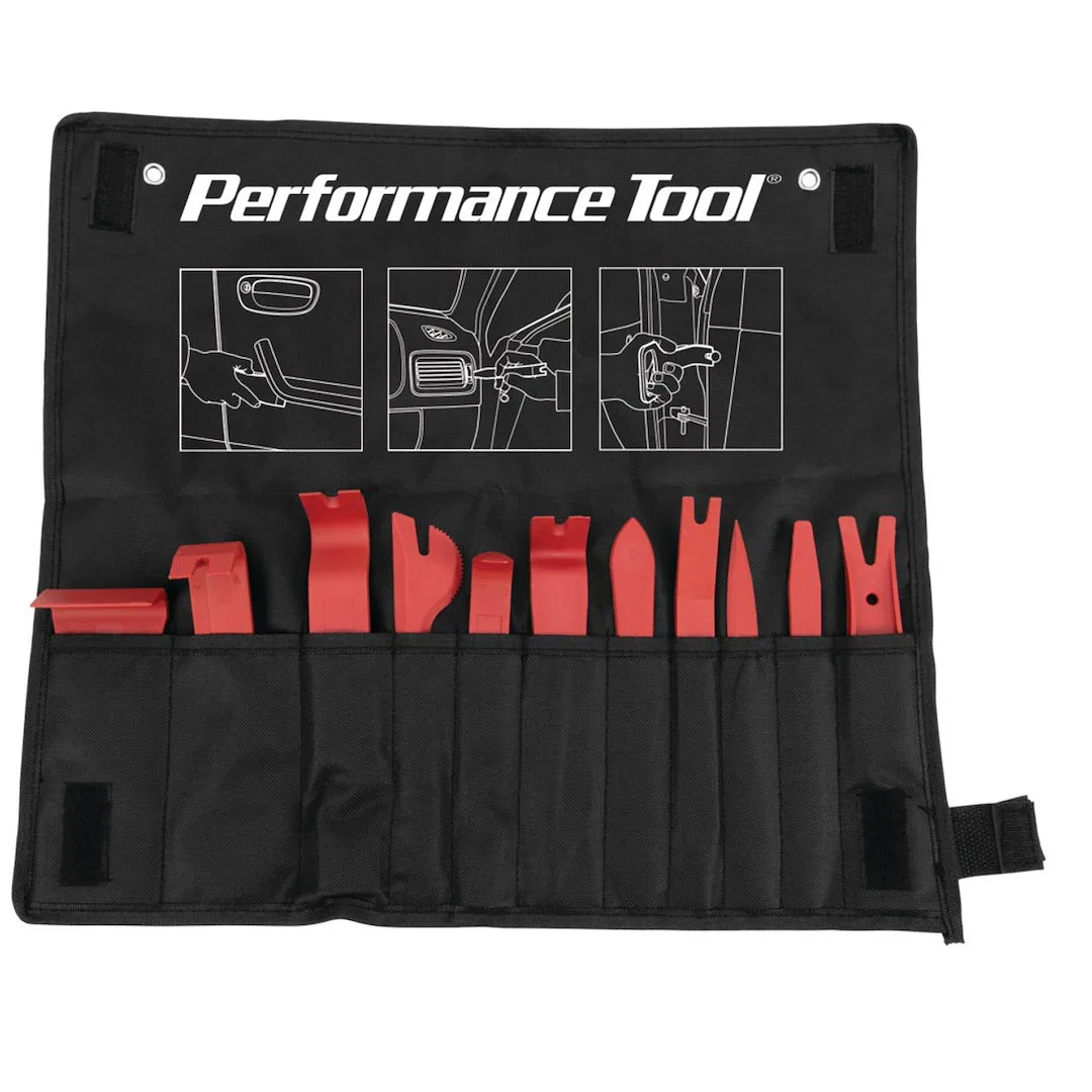 W80643 – PERFORM TOOL Tool Set, For Mechanic Work 11 Pieces Canvas Pouch - view 2
